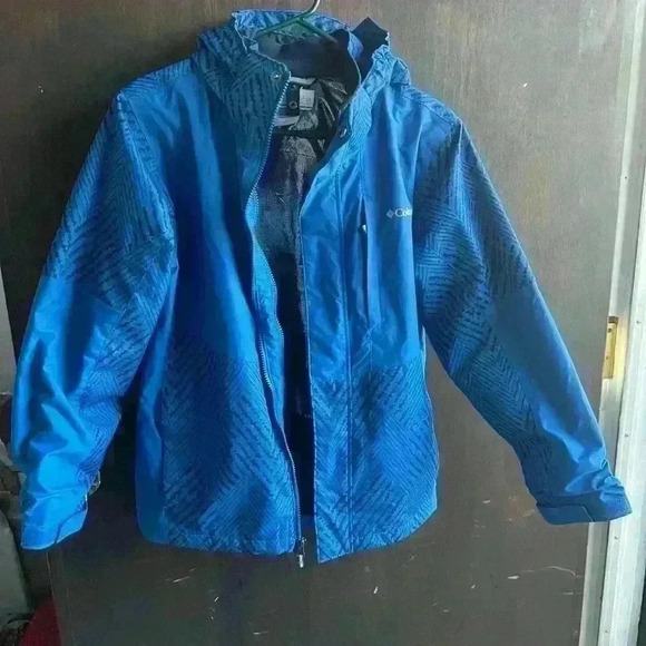 Columbia Omnitech Youth Boys Bugaboo II Bright Indigo Jacket, Large - Picture 3 of 10